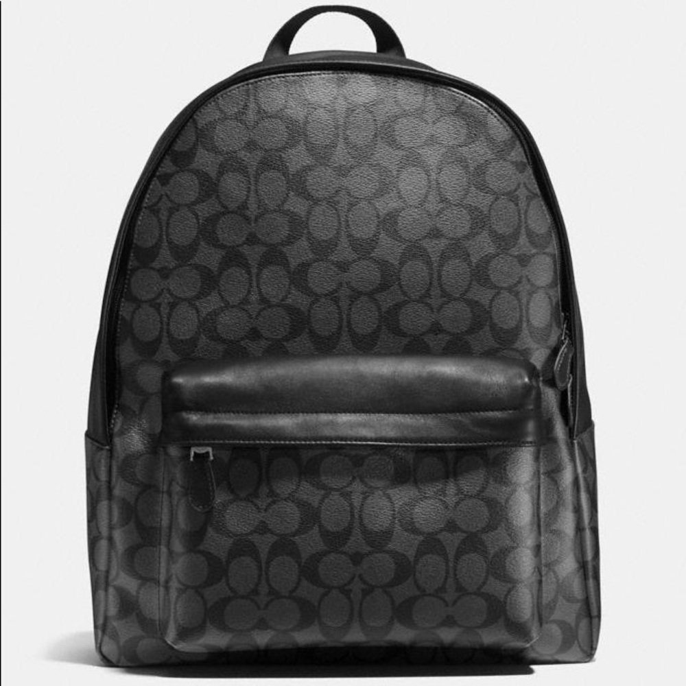 Coach Charlie Backpack In Signature Canvas Black